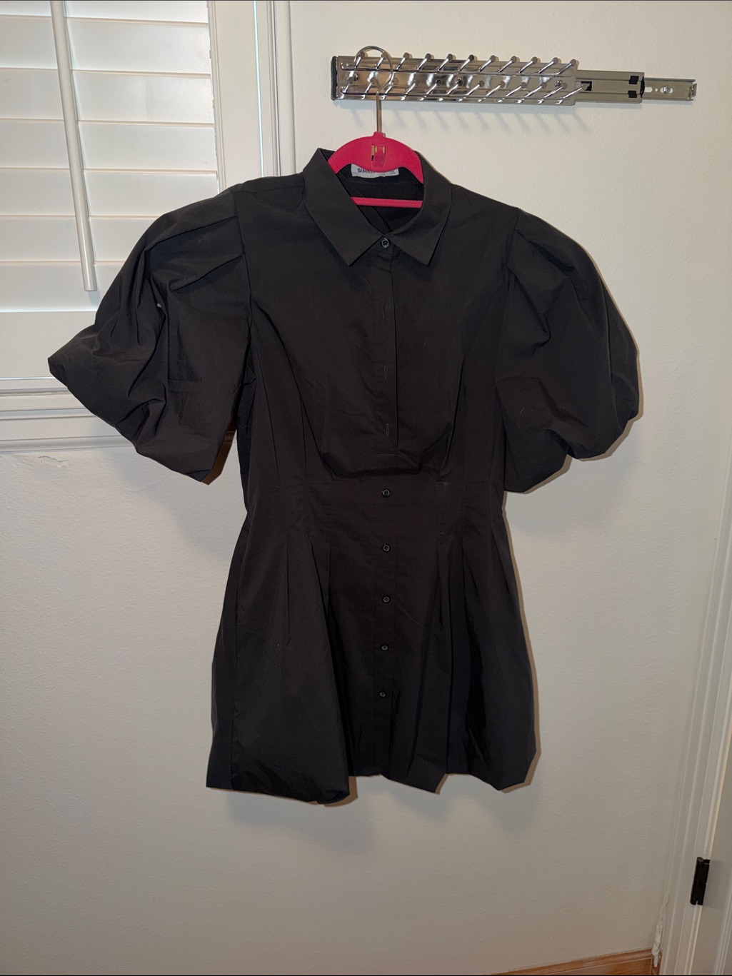 Simkhai Cleo Puff -Sleeve Pin Tuck Minidress!! Size 6